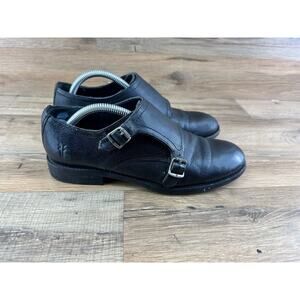 Frye • Double Monk Strap Leather Loafers